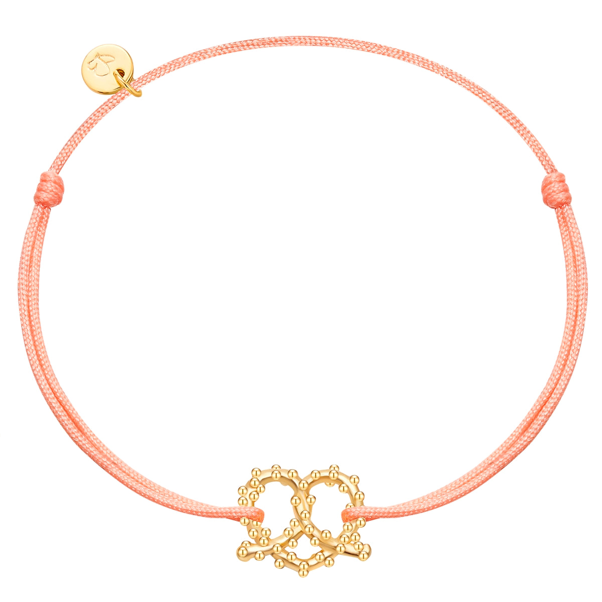 Armband Sterling Silber gelbgold Textil (apricot)