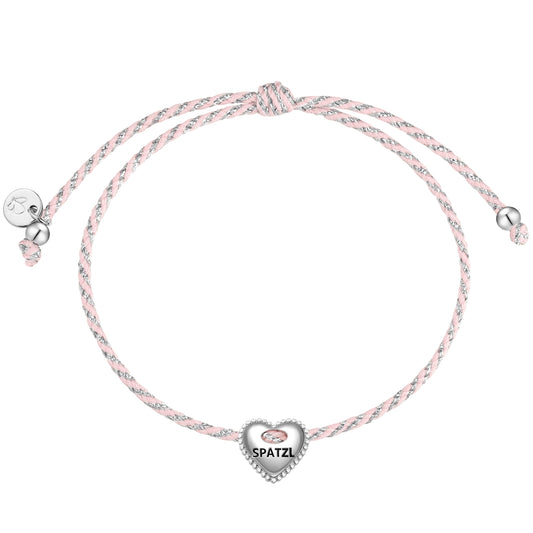 Armband Sterling Silber Textil (rosa)