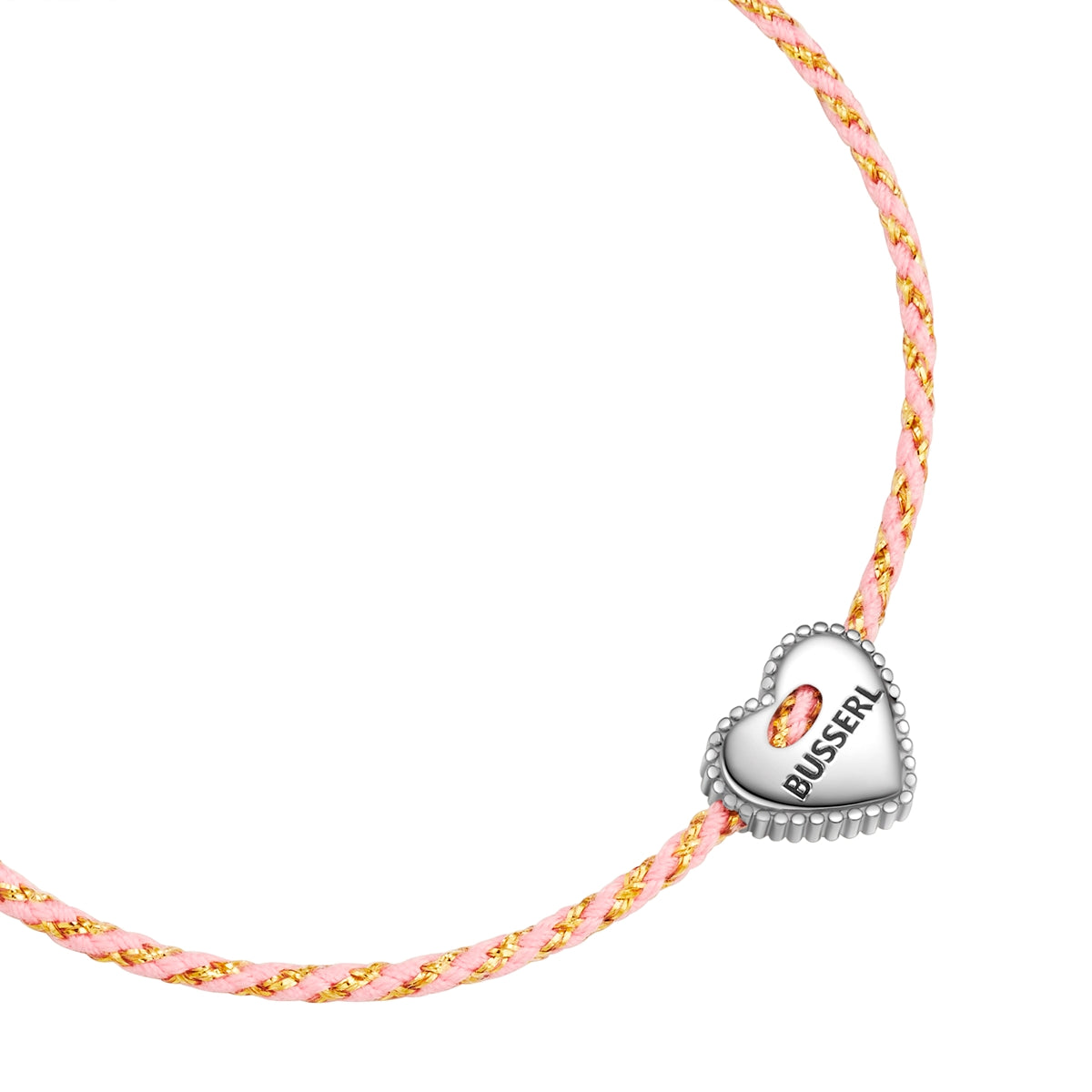Armband Sterling Silber Textil (pink)