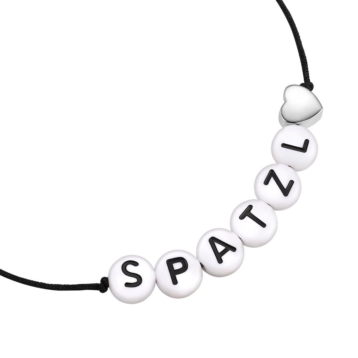 Armband Sterling Silber Textil (schwarz)