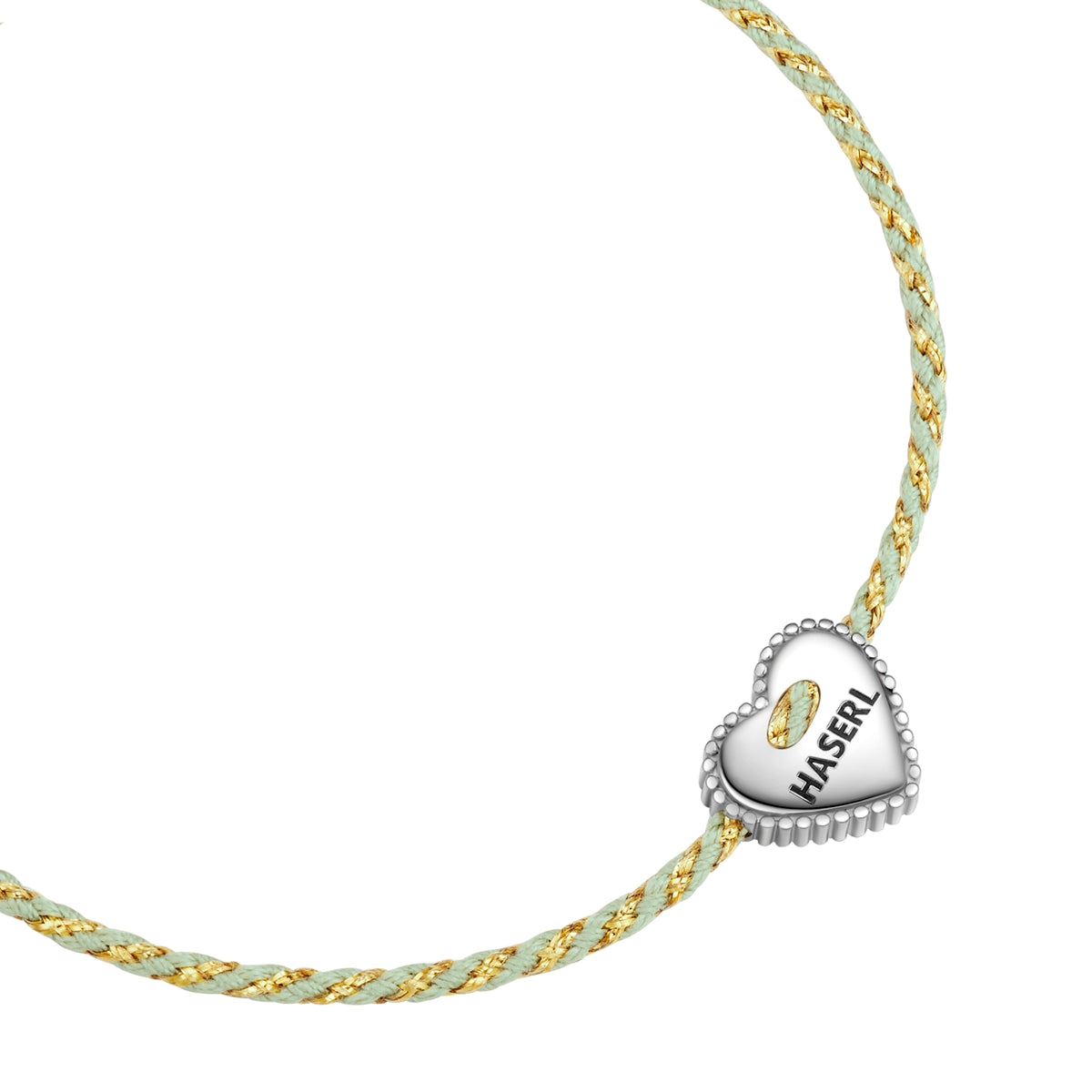 Armband Sterling Silber Textil (salbei)