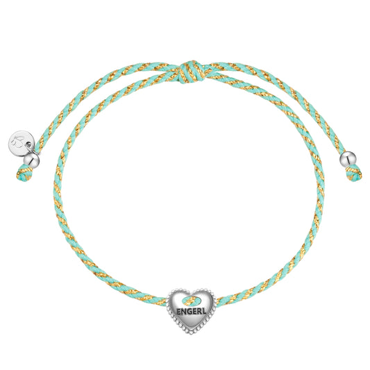 Armband Sterling Silber Textil (türkis)