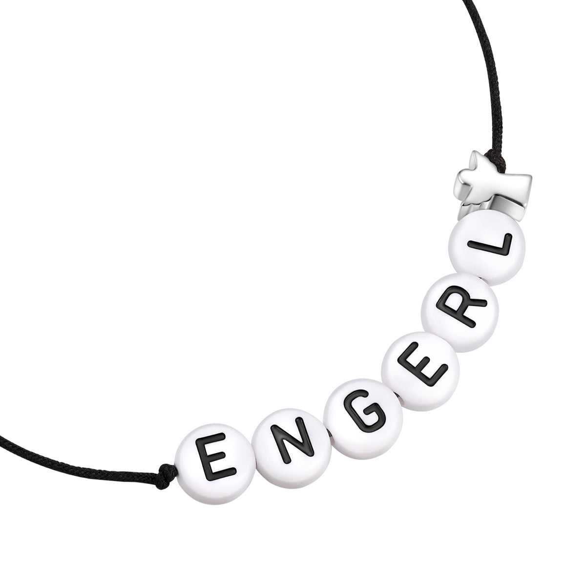 Armband Sterling Silber Textil (schwarz)