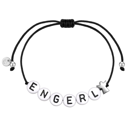 Armband Sterling Silber Textil (schwarz)