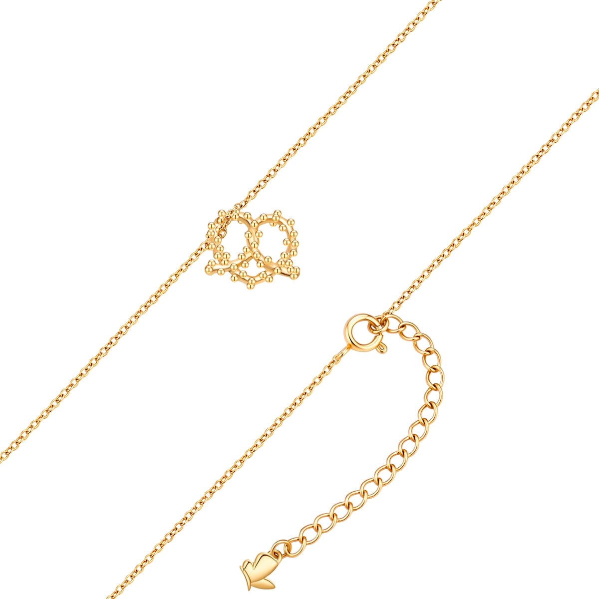 Kette mit Anhänger Edelstahl gelbgold
