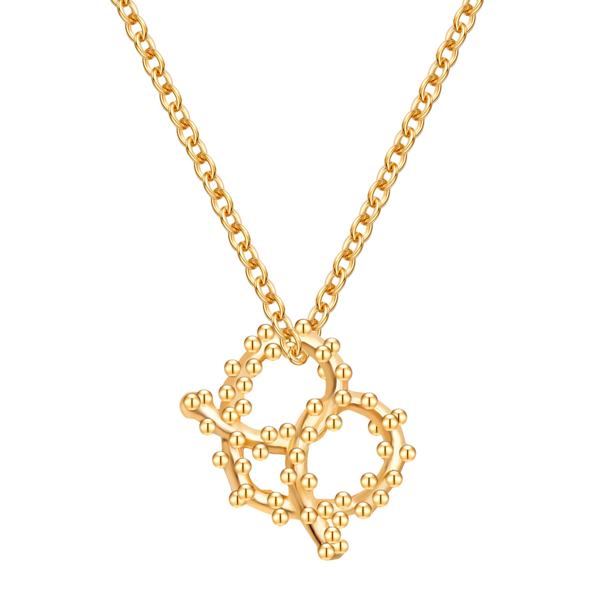 Kette mit Anhänger Edelstahl gelbgold