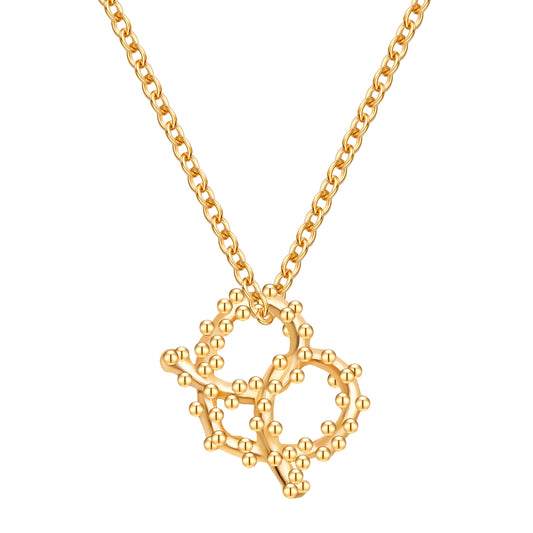 Kette mit Anhänger Edelstahl gelbgold