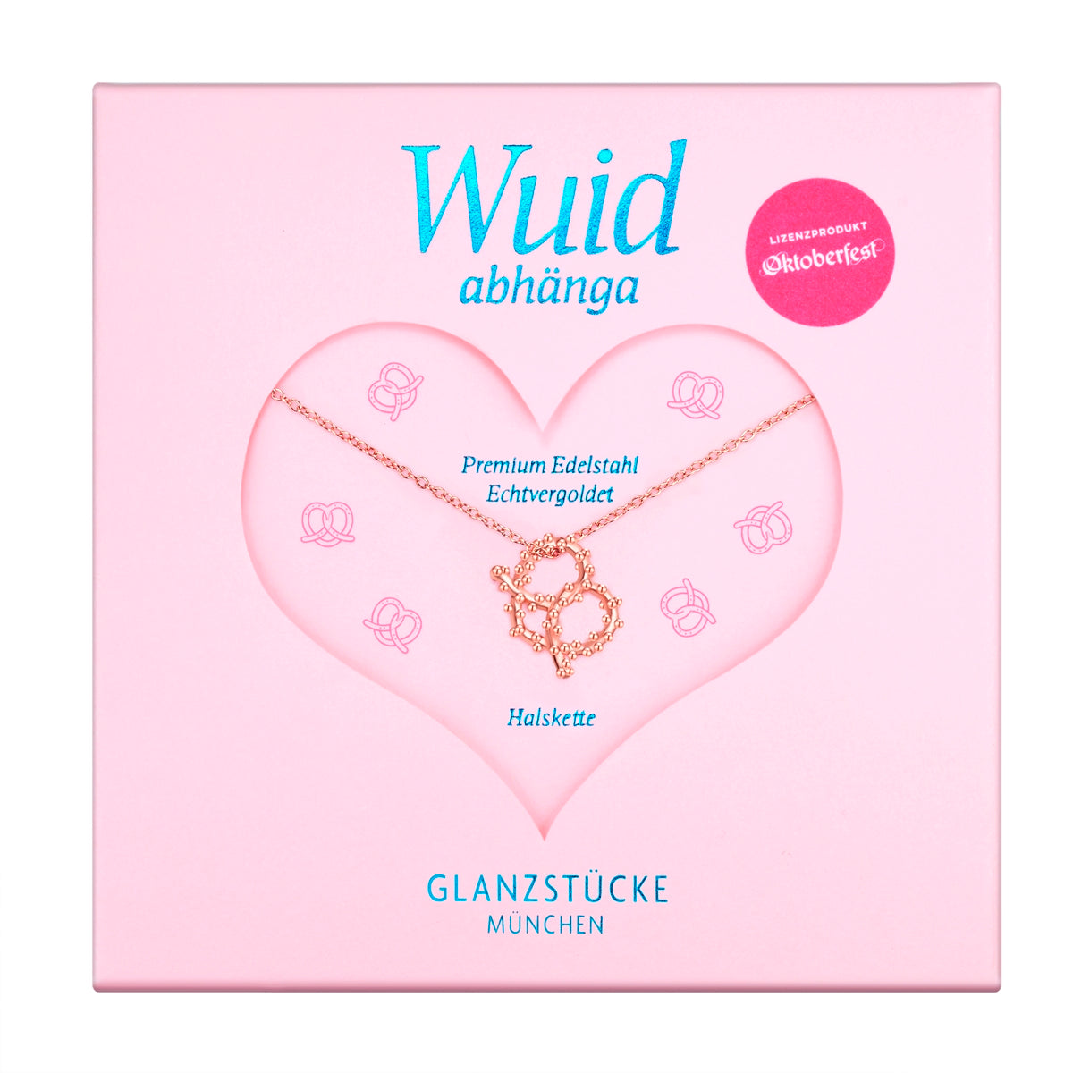 Kette mit Anhänger Edelstahl roségold