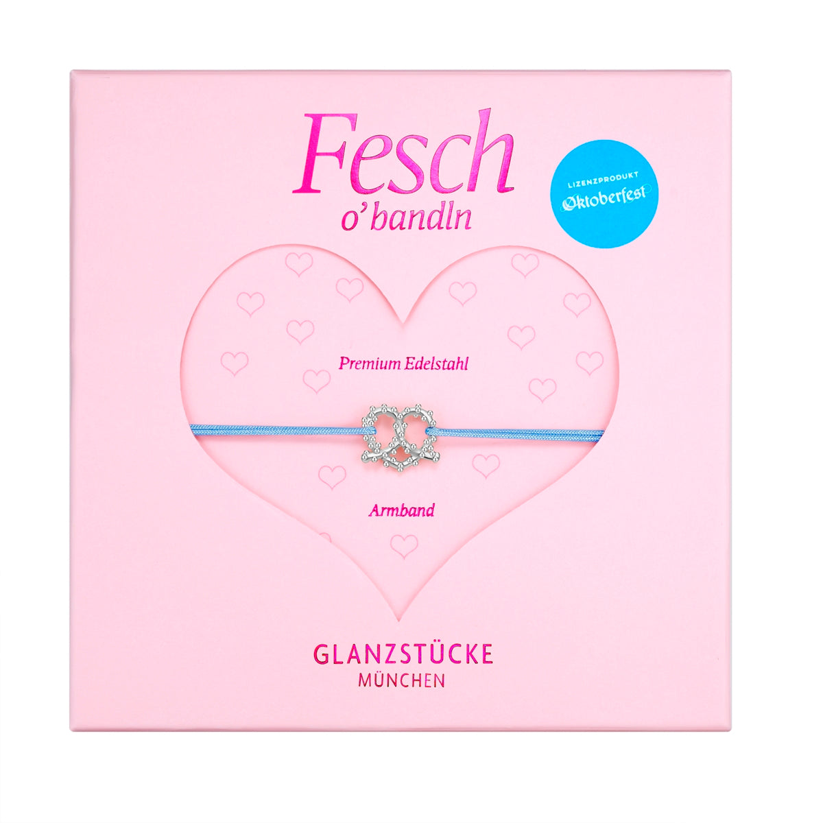Armband Edelstahl Textil (hellblau)