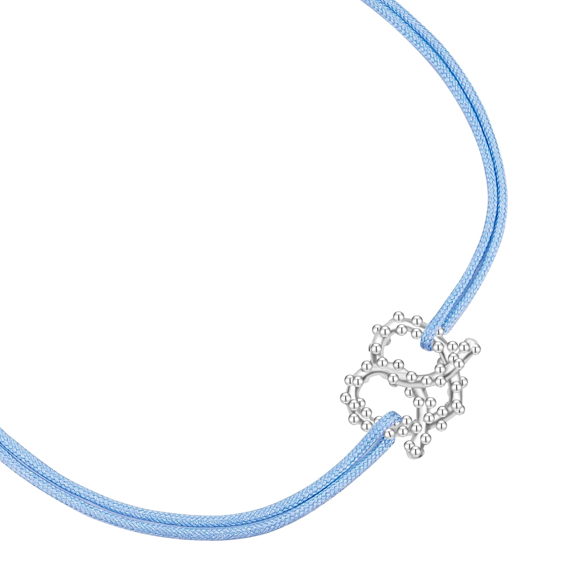 Armband Edelstahl Textil (hellblau)