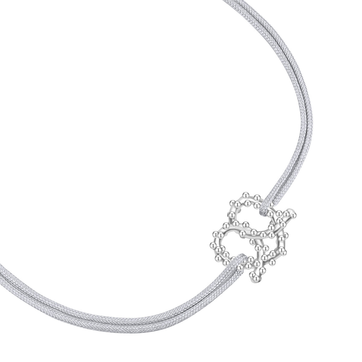 Armband Edelstahl Textil (silber)