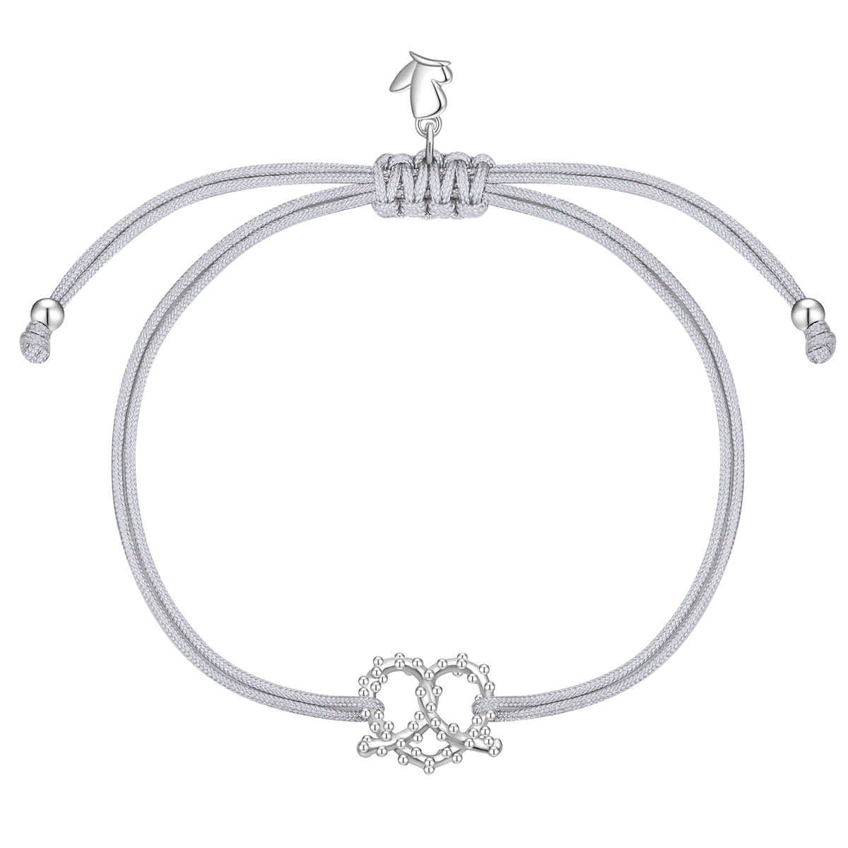Armband Edelstahl Textil (silber)