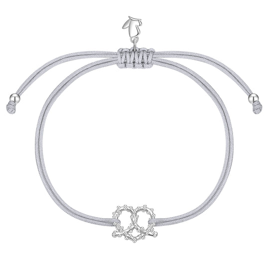 Armband Edelstahl Textil (silber)