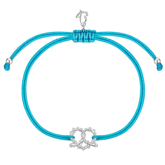 Armband Edelstahl Textil (blau)
