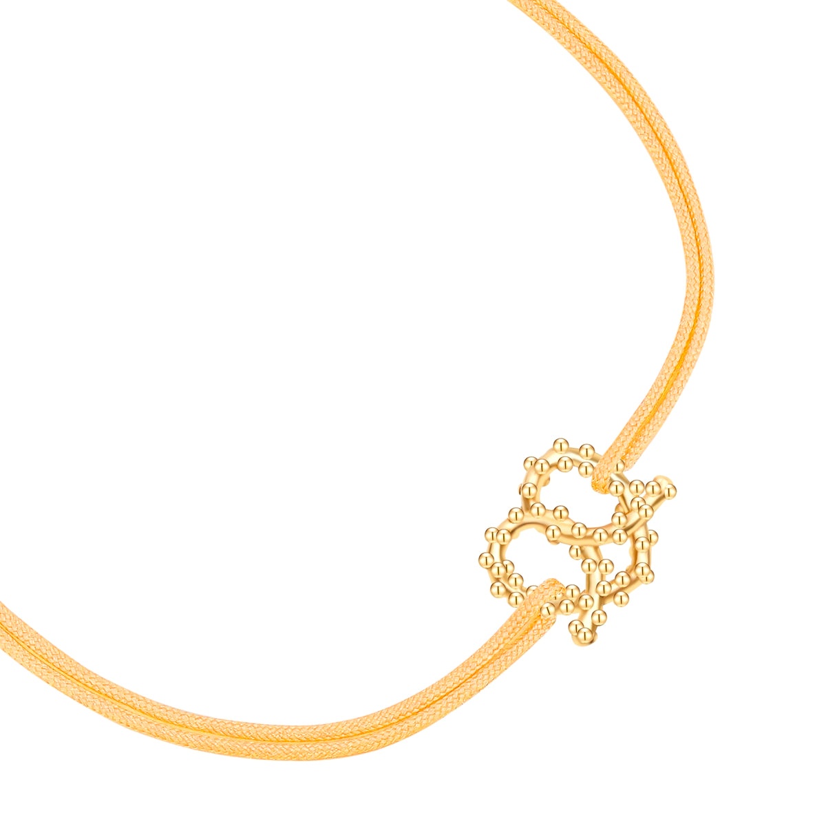 Armband Edelstahl gelbgold Textil (gelb)