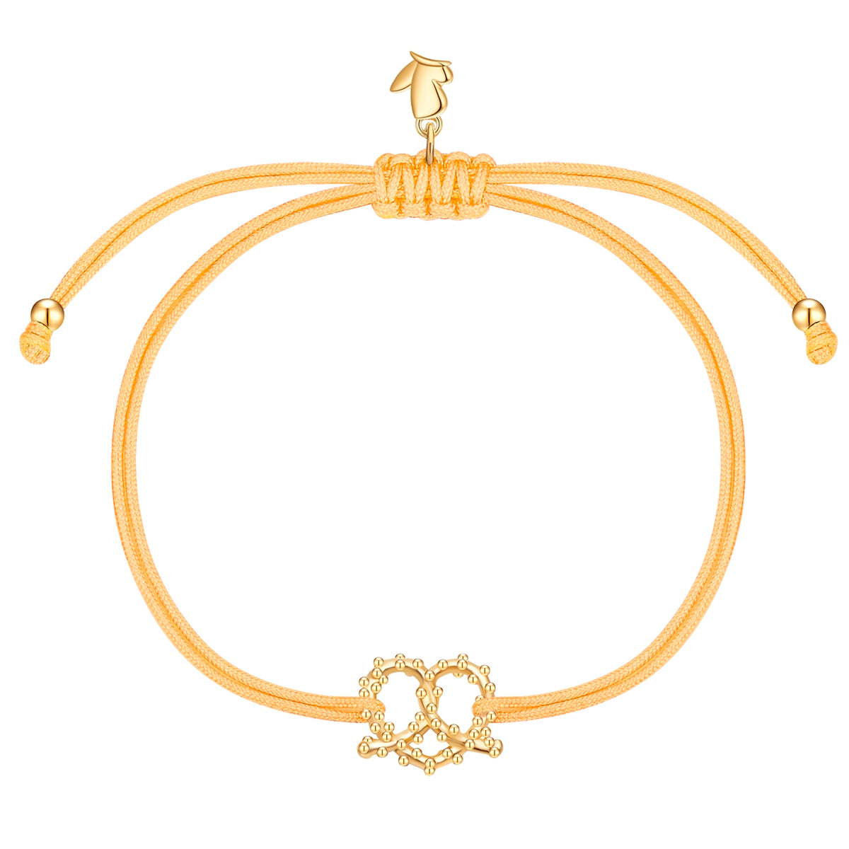 Armband Edelstahl gelbgold Textil (gelb)