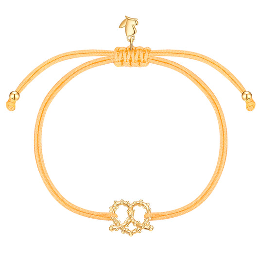 Armband Edelstahl gelbgold Textil (gelb)