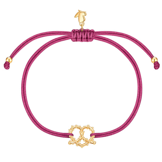 Armband Edelstahl gelbgold Textil (altrosa)