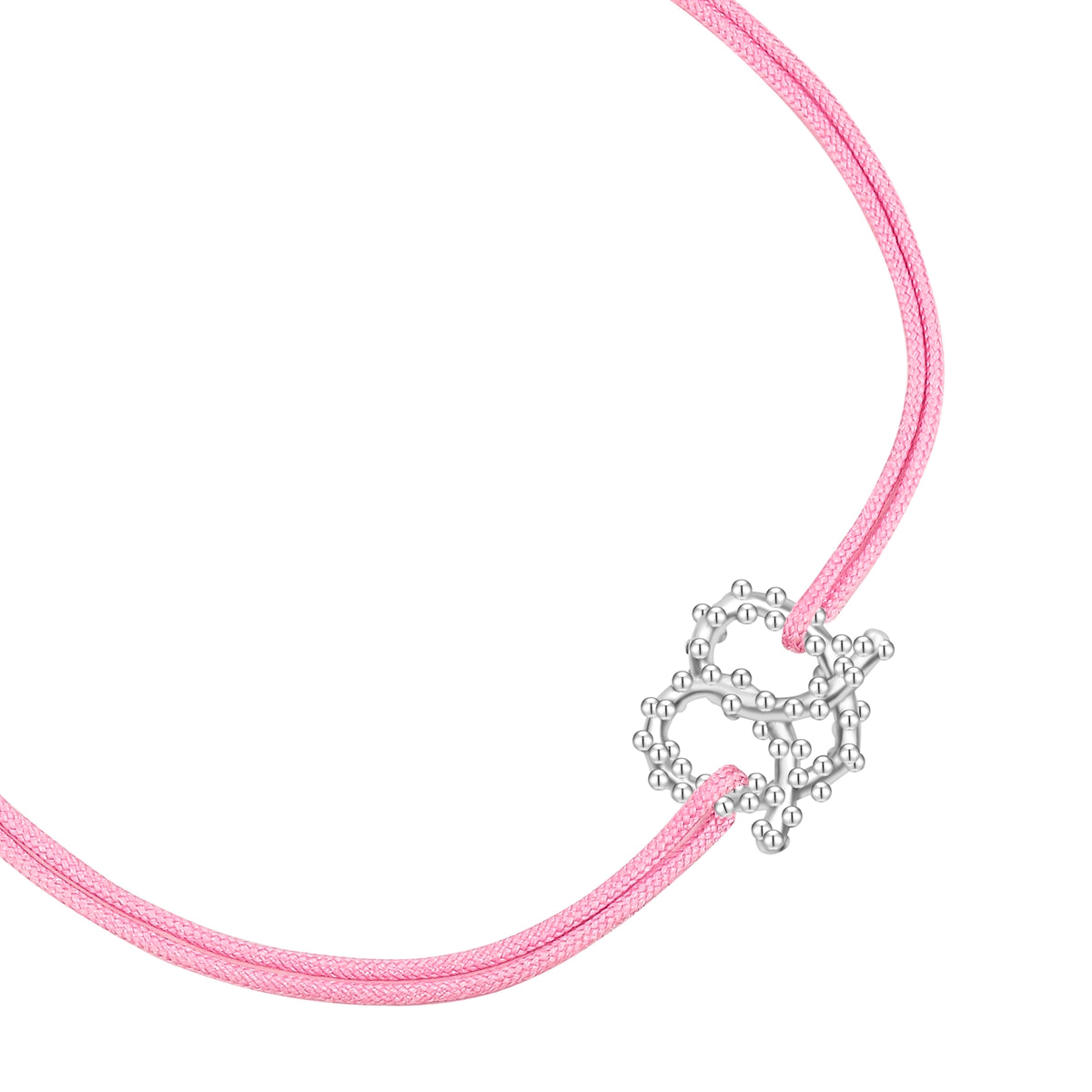 Armband Edelstahl Textil (rosa)